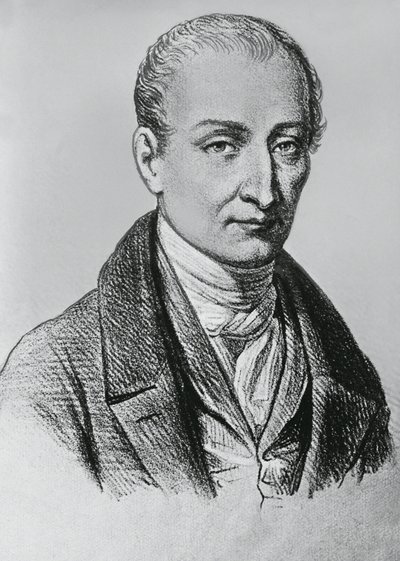 Retrato de Joseph Nicephore Niepce (1765-1833), inventor francês da heliografia de Unbekannt Unbekannt