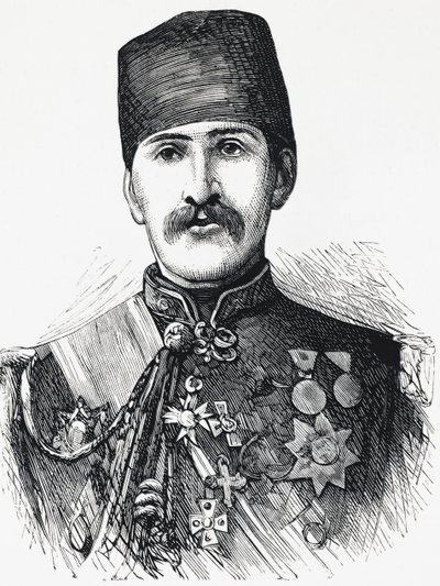 Retrato de Reuff Pasha, Ministro da Guerra do Império Otomano de Unbekannt Unbekannt