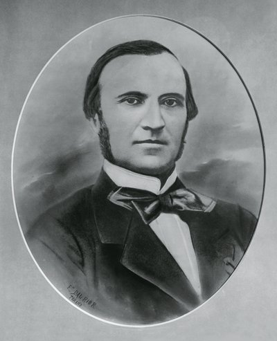 Retrato de Severino Grattoni (1815-1876), arquitecto e engenheiro italiano, gravura de Unbekannt Unbekannt