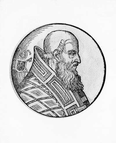 Retrato de Estevão V, ou VI (falecido em 891) de Unbekannt Unbekannt