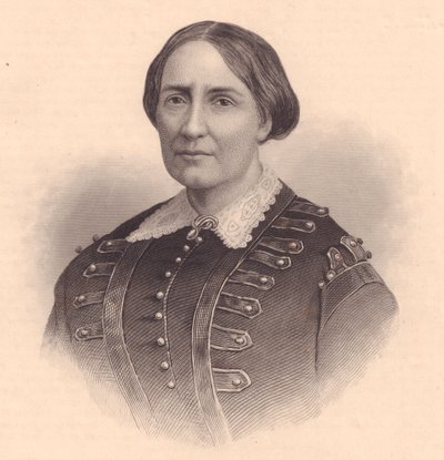 Retrato de Teresa Christina de Bourbon-Two Sicilies, Imperatriz do Brasil (1822-1889), gravura de William Wellstood (1819-1900), cerca de 1870 de Unbekannt Unbekannt