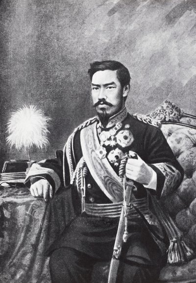 Retrato do imperador japonês Meiji (Mutsuhito de Unbekannt Unbekannt