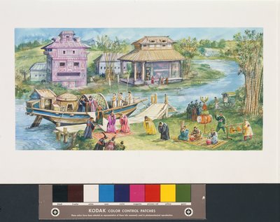Reconstrução de uma Cerimónia Han (cor litho) de Unbekannt Unbekannt