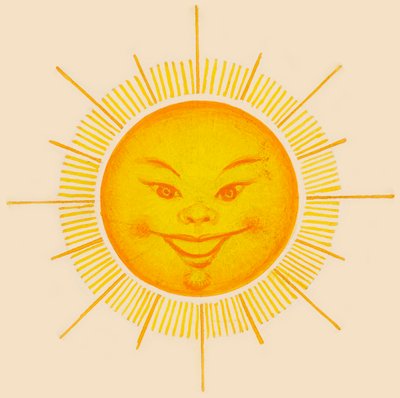 Sol sorridente, desenho de Unbekannt Unbekannt