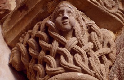 Espanha, Navarra, Mosteiro do Santo Salvador de Leyre, Porta Speciosa, Capital Decorada de Unbekannt Unbekannt