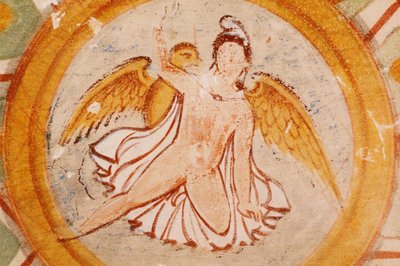 Síria, Palmyra, Vale dos Túmulos, Hypogeum fresco de anjo no túmulo de três irmãos de Unbekannt Unbekannt