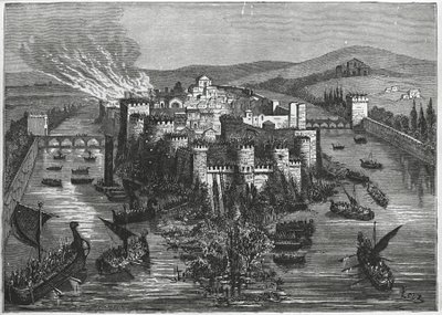 Vikings que cercaram Paris em 845 (gravura) de Unbekannt Unbekannt