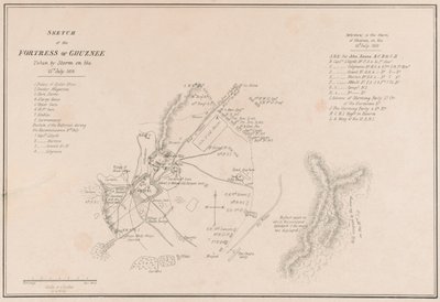  Esboço da Fortaleza de Ghuznee. Tomada por Tempestade em 23 de julho de 1839 de Lieutenant Thomas Wingate