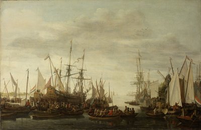 A Keelhauling, segundo a Tradição não atestada, do Navio Doutor do Almirante Jan van Nes de Lieve Pietersz. Verschuier