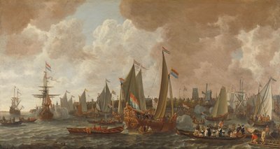 Chegada de Carlos II, rei da Inglaterra, em Roterdã, 24 de maio de 1660 de Lieve Pietersz. Verschuier