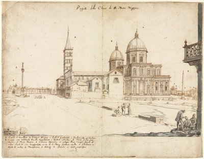 Dezoito Vistas de Roma: A Basílica de Santa Maria Maggiore de Lievin Cruyl