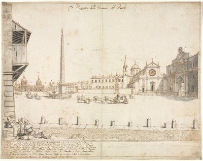 Dezoito Vistas de Roma: A Piazza del Popolo (reto) de Lievin Cruyl