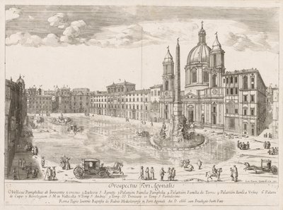 Piazza Navona de "Vista dos marcos da cidade de Roma" de Lievin Cruyl