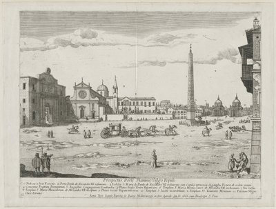 Vista do Lourum da cidade de Roma, 1666. de Lievin Cruyl