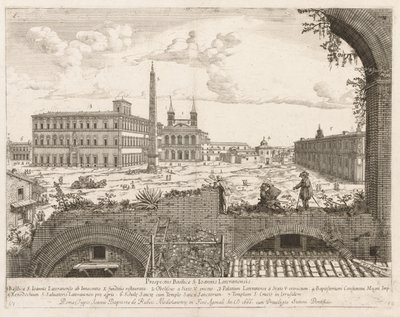 S. Giovanni in Laterano de "Vista dos lugares da cidade de Roma Insign [ium]" de Lievin Cruyl