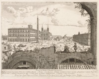São João de Latrão em Roma, de perspectivas LocURI cidade insignes [por sua vez], 1666. de Lievin Cruyl