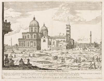 Santa Maria Maggiore perspectiva LocURI de Roma insignes [por sua vez], 1666. de Lievin Cruyl