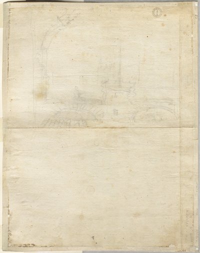 Esboço para San Giovanni in Laterano verso, 1664. de Lievin Cruyl