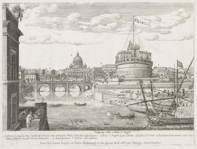St. Anjo de "Vista da Insígnia da Cidade de Roma" de Lievin Cruyl