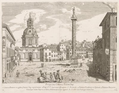 coluna de Trajano de perspectivas LocURI Roma insignes [por sua vez], 1666. de Lievin Cruyl