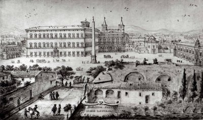 Vista de Latrão, Roma, 1672-73. de Lievin Cruyl