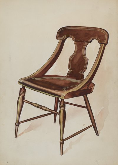 Cadeira pintada, c. 1937. de Lillian Causey