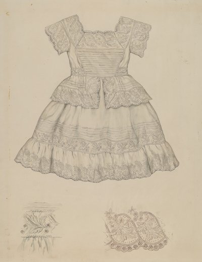 Vestido de criança, 19351942. de Lillian Causey