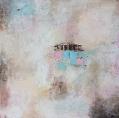 Formas abstratas em rosa e azul de Lillian Christiansson