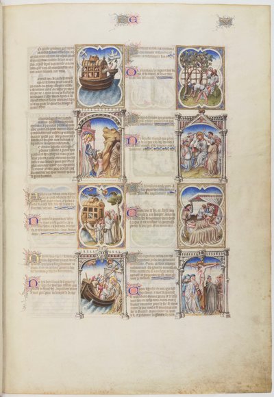 Bíblia moralizada, Vida de Noé, fólio 5r de Limbourg Brothers
