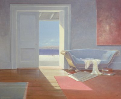 Casa de praia, 1995 (acrílico a bordo) de Lincoln Seligman