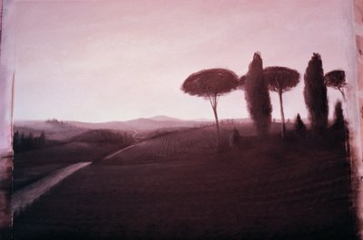 Paisagem da Toscana, 1992 (acrílico sobre papel) de Lincoln Seligman