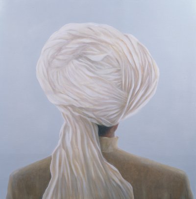 Turbante branco de Lincoln Seligman
