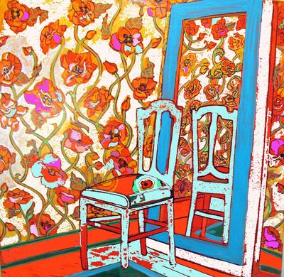 Cadeira e espelho, 2014 (técnica mista) de linda arthurs