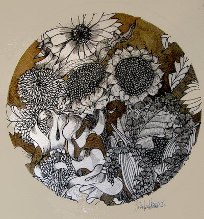 Desenho a tinta (Tinta, papel vegetal) de linda arthurs