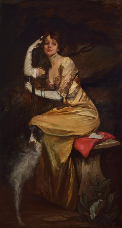 Senhora de amarelo. de Lino Selvatico