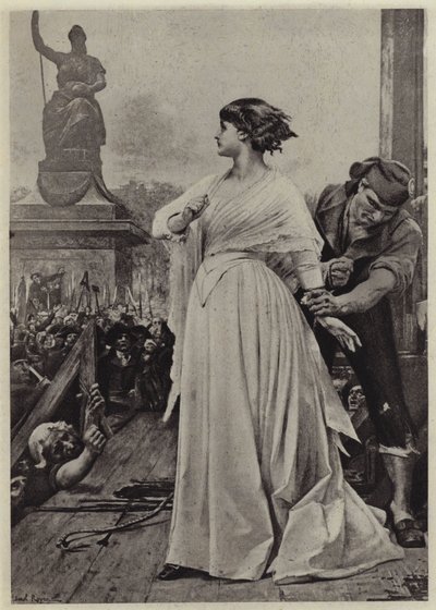 Madame Roland no Andaime (litho) de Lionel (after) Royer