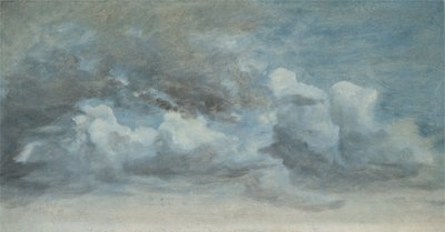 Cloud Study, c.1849-55 (óleo sobre papel a bordo) de Lionel Constable