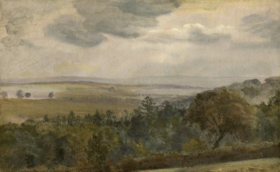 Paisagem extensa com nuvens, c.1850 de Lionel Constable