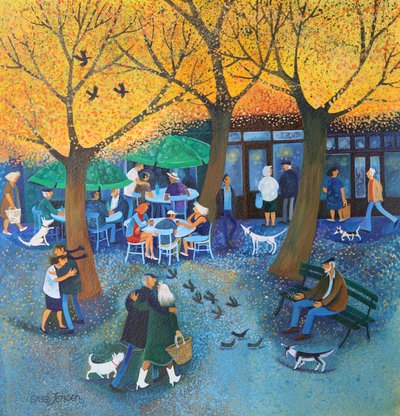 Apero Time 2016 (tintas acrílicas sobre papel) de Lisa Graa Jensen