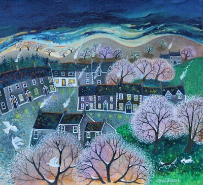 Cold Light of Day, 2022 (acrílicos sobre linho) de Lisa Graa Jensen