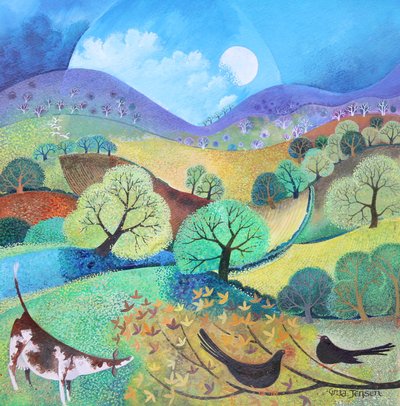 English Meadow 2019 (acrílicos sobre papel ) de Lisa Graa Jensen