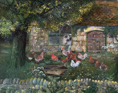 Hen House, 1988 (tintas, guache) de Lisa Graa Jensen