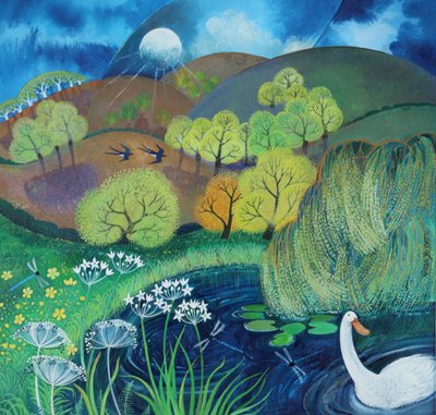 In the Picture, 2024 (acrílicos sobre papel) de Lisa Graa Jensen