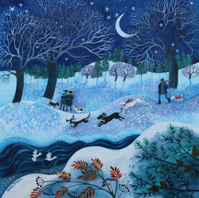 Joyful Dogs, 2023 (acrílico sobre tela) de Lisa Graa Jensen