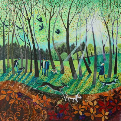 Morning Rays, 2016, (tintas acrílicas sobre papel) de Lisa Graa Jensen