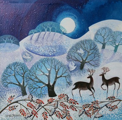 Terra Nevada, 2017, (tintas acrílicas sobre papel) de Lisa Graa Jensen
