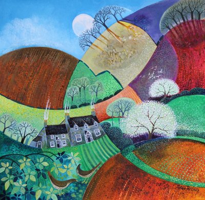 Primavera da esquina, 2020,(acrílicos sobre papel) de Lisa Graa Jensen