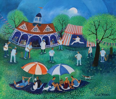 Sunday Cricket 2016 (tintas acrílicas sobre papel) de Lisa Graa Jensen