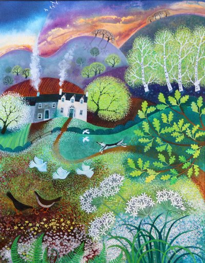 The Way Home, 2021 (acrílicos sobre linho) de Lisa Graa Jensen