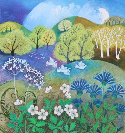 Anêmonas de Madeira,2021,(acrílicos sobre tela) de Lisa Graa Jensen